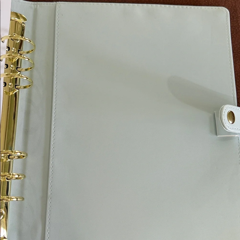Recollections Mint Faux Leather 6-Ring Planner Binder with Snap